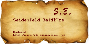 Seidenfeld Balázs névjegykártya
